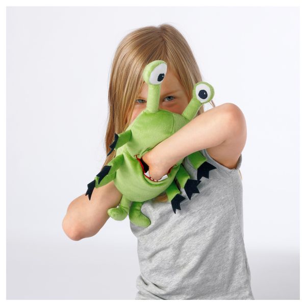 Кукла перчаточная САГОСКАТТ, монстр, зеленый - схема-чертеж с размерами