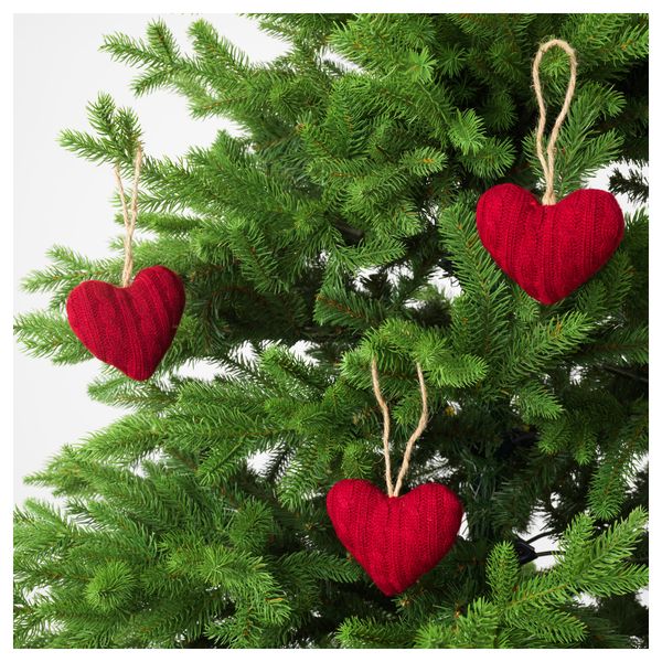 Украшение подвесное ВИНТЕР 2016, сердце, текстиль красный - схема-чертеж с размерами