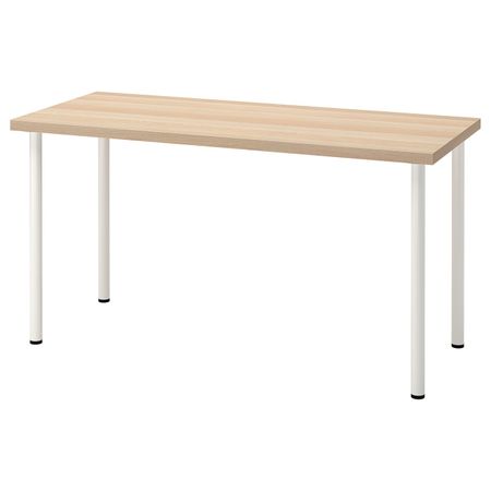 Письменный стол, под беленый дуб/белый 140x60 см IKEA LAGKAPTEN ЛАГКАПТЕН / ADILS АДИЛЬС 794.172.08