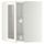 Угловой навесной шкаф с вращающающейся секцией, стеклянными дверцами МЕТОД, белый, Лаксарби белый