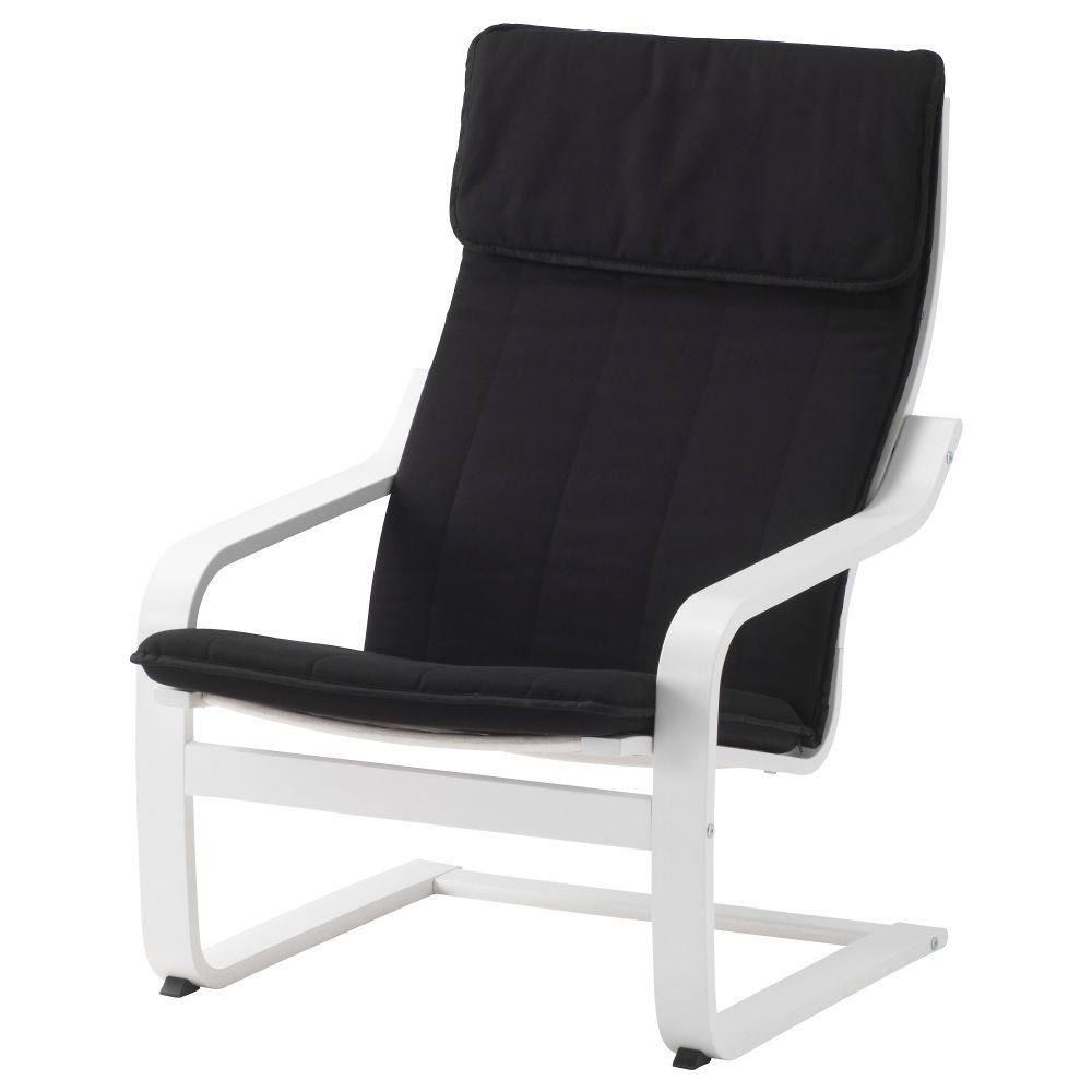 Кресло ПОЭНГ, белый, Ранста черный - фото 1