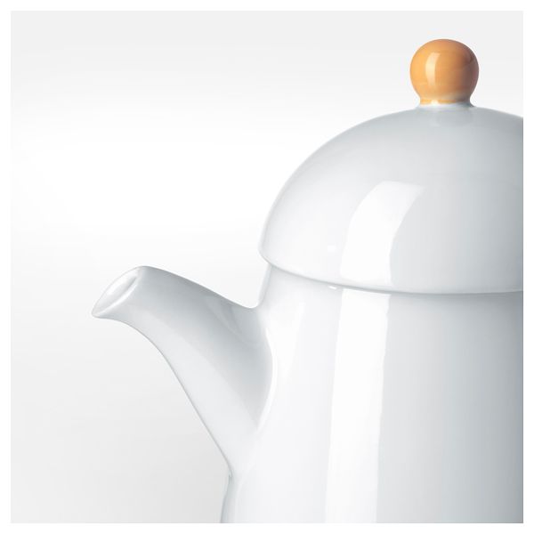 Чайник заварочный СОММАР 2019, белый, желтый (1.0 л) - схема-чертеж с размерами