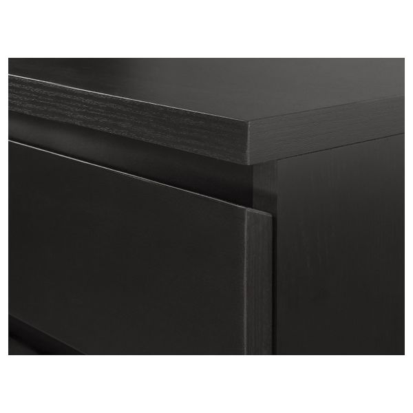 Тумба с ящиками на колесах, черно-коричневый 42x59 см IKEA MALM МАЛЬМ 403.789.05 - фото 2