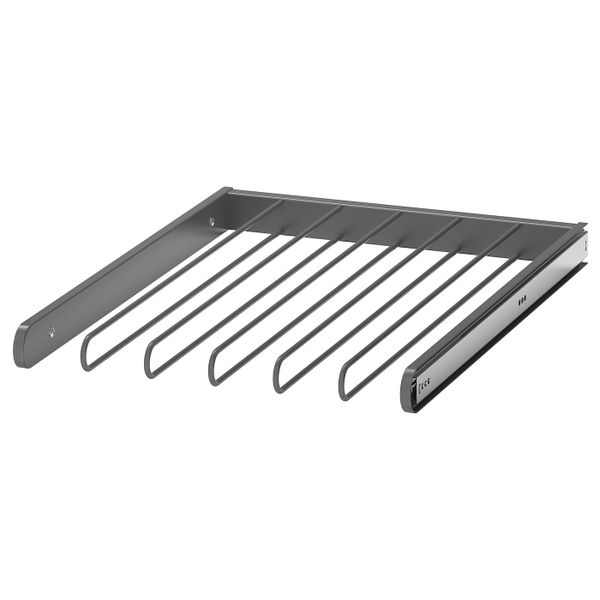 Выдвижная вешалка для брюк, темно-серый, 50x58 см IKEA КОМПЛИМЕНТ 103.666.59 - фото 1