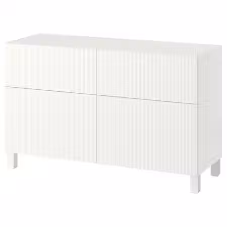 BESTÅ Комб для хран с дверц/ящ - Förvaltare белый/Stubbarp белый 120x42x74 см