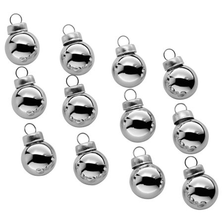 Украшение, шар ВИНТЕР 2017, стекло серебристый (2 см)