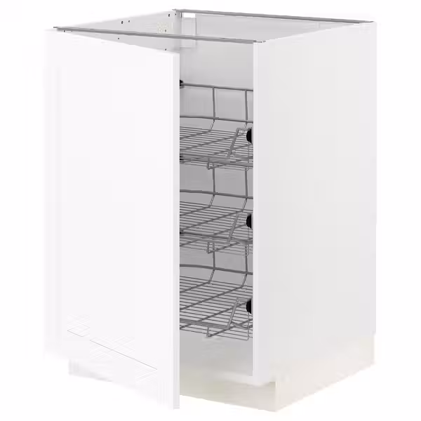 METOD Напольный шкаф/проволочные корзины - фото 1