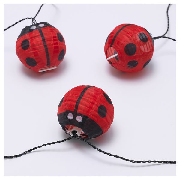 Гирлянда, 12 светодиодов СОЛВИДЕН, с батарейным питанием, для сада божья коровка - схема-чертеж с размерами