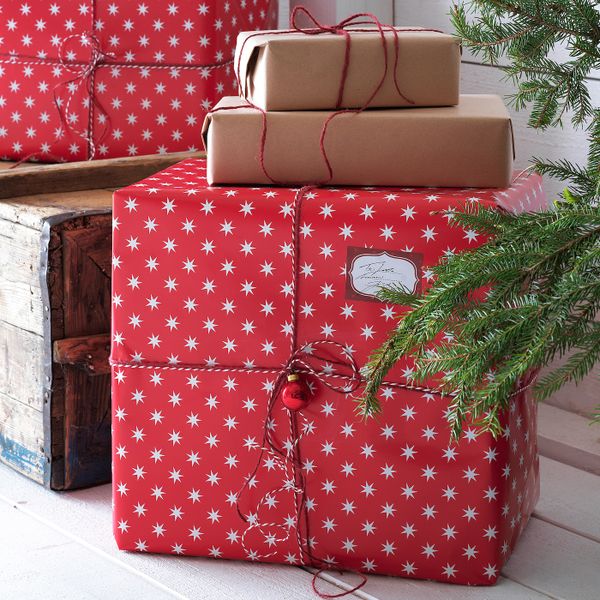 Рулон оберточной бумаги, орнамент «звезды» красный 4x1 м IKEA VINTER 2020 ВИНТЕР 2020 804.715.29 - схема-чертеж с размерами