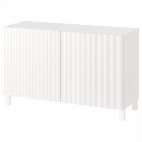 BESTÅ Комбинация для хранения с дверцами - Förvaltare белый/Stubbarp белый 120x42x74 см - фото 1