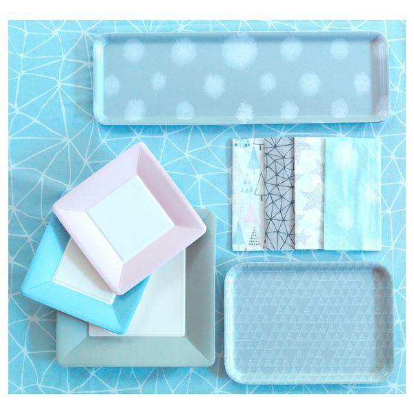 Скатерть ВИНТЕР 2015, голубой, с рисунком - схема-чертеж с размерами