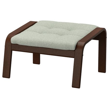Табурет для ног, коричневый, Gunnared светло-зеленый IKEA POÄNG ПОЭНГ 395.019.49