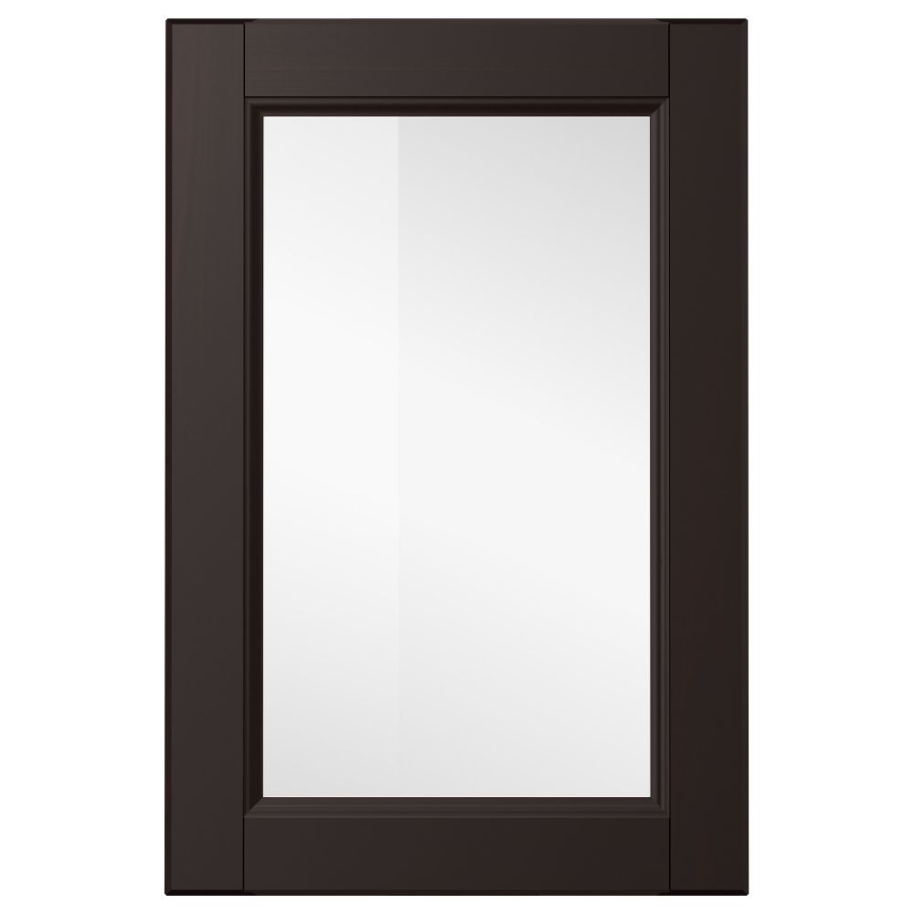 Стеклянная дверь ЛАКСАРБИ, черно-коричневый - схема-чертеж с размерами