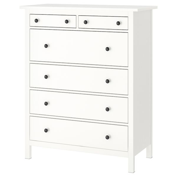 Комод с 6 ящиками ХЕМНЭС, белый (108x131 см) - фото 1