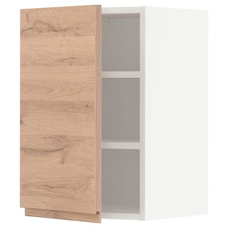 Навесной шкаф с полками, белый/Воксторп под дуб 40x60 см IKEA METOD МЕТОД 694.141.87