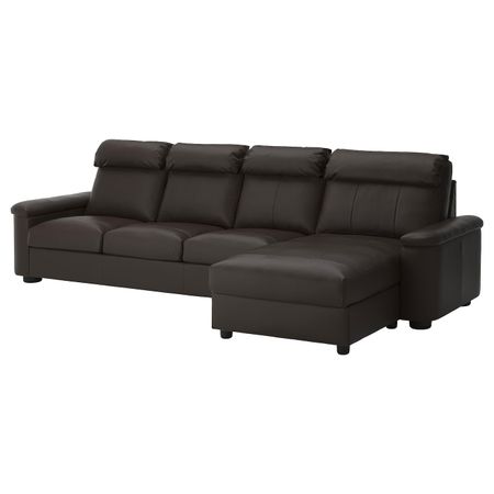 4-местный диван, с козеткой/Гранн/Бумстад темно-коричневый IKEA LIDHULT ЛИДГУЛЬТ 892.920.38