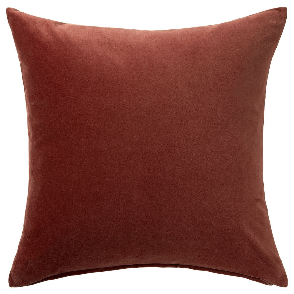 Чехол на подушку, красный/коричневый 50x50 см IKEA SANELA САНЕЛА 804.791.96 - фото 1