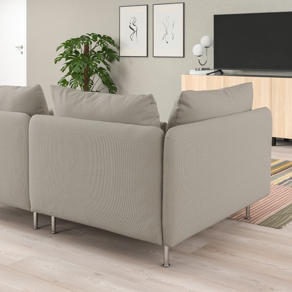 4-местный диван с козеткой, фридтуна светло-бежевый IKEA SÖDERHAMN 394.497.01 - фото 4