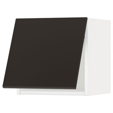 Навесной горизонтальный шкаф, белый/Кунгсбакка антрацит 40x40 см IKEA METOD МЕТОД 693.938.49
