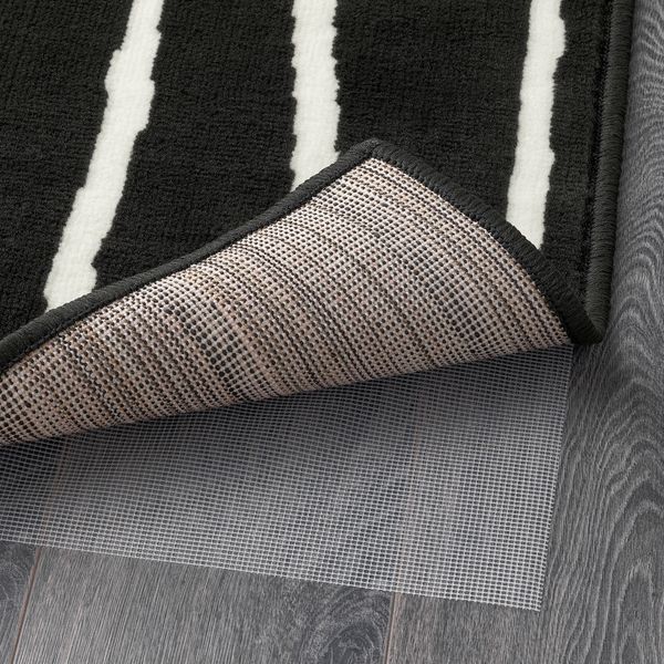 Ковер, короткий ворс, 133x195 см, черный-белый IKEA GÖRLÖSE 503.208.48 - схема-чертеж с размерами