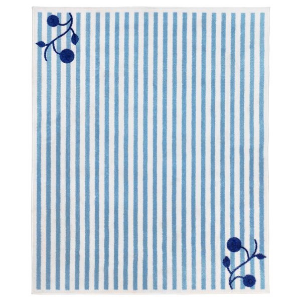 Ковер, в полоску синий-белый 133x160 см IKEA GULSPARV ГУЛСПАРВ 104.271.01 - фото 1