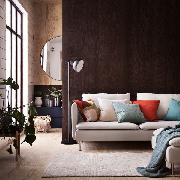 Чехол на подушку, разноцветный 50x50 см IKEA STENMÄTARE СТЕМЭТАРЕ 604.725.15 - схема-чертеж с размерами