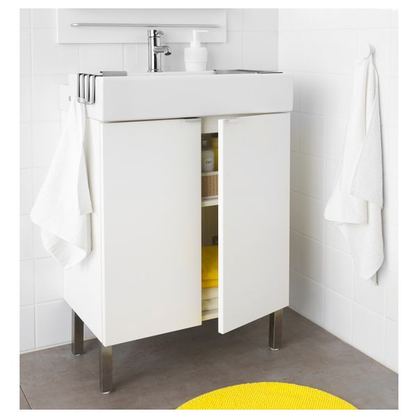 Шкаф под раковину с 2 дверцами ЛИЛЛОНГЕН, белый - схема-чертеж с размерами