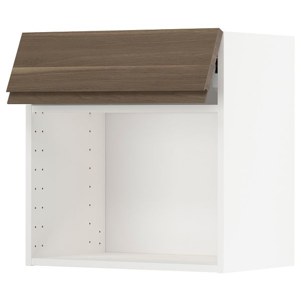 Навесной шкаф для/СВЧ,нажимн механизм, белый/Воксторп под грецкий орех 60x60 см IKEA METOD МЕТОД 493.939.87 - схема-чертеж с размерами