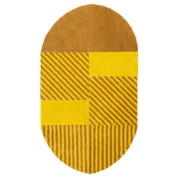 Ковер, короткий ворс СЬЕЛЬВСТЭНДИГ, желтый (148x259 см) - фото 2