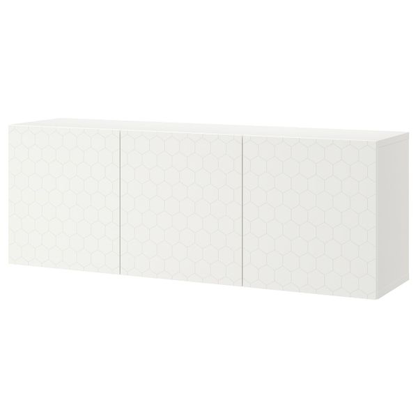 Комбинация настенных шкафов, белый/вассвикен белый 180x42x64 см IKEA БЕСТО 593.017.27 - фото 1