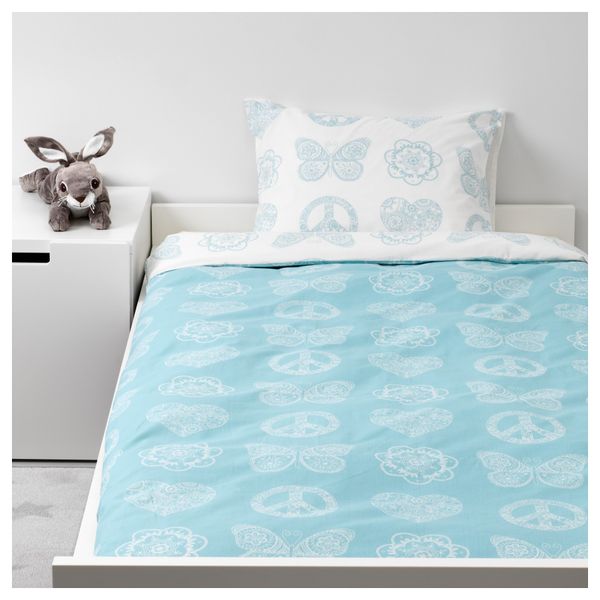 Пододеяльник и 1 наволочка ВЭНСКАПЛИГ, бирюзовый (150x200/50x70 см) - фото 3