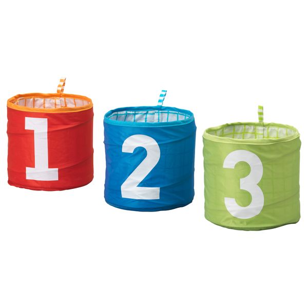 Корзина КУСИНЕР, бирюзовый, зеленый/красный (18 см) - схема-чертеж с размерами