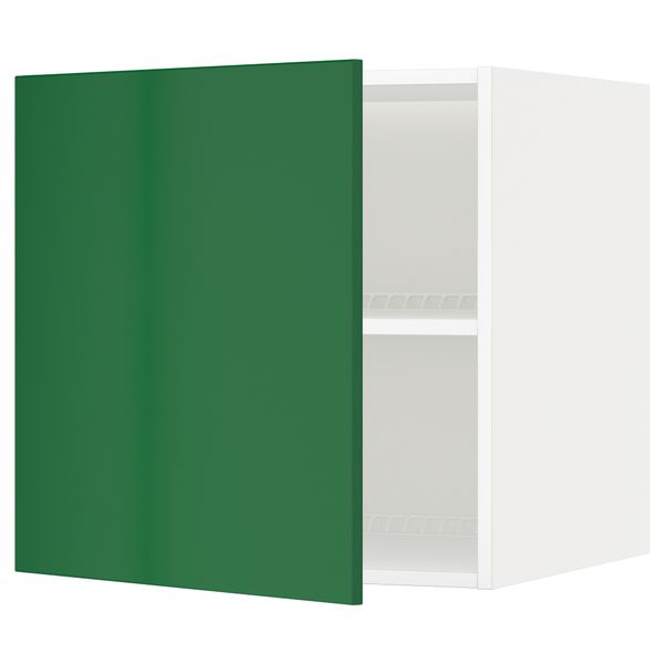 Верхний шкаф на холодильник, морозильник МЕТОД, белый, Флэди зеленый - схема-чертеж с размерами