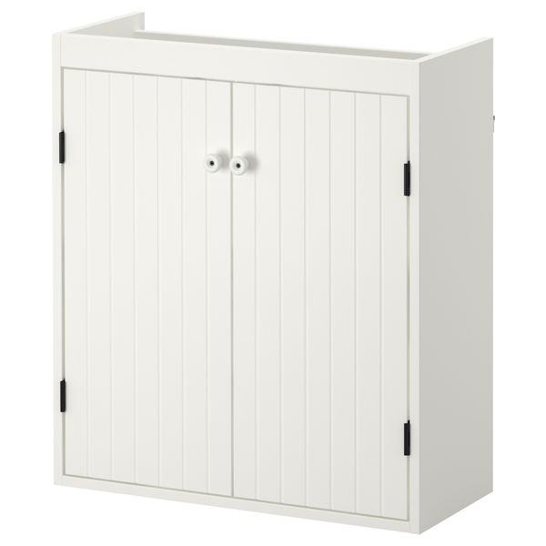 Шкаф под раковину с 2-мя дверцами СИЛВЕРОН, белый (60x25x68 см) - фото 1