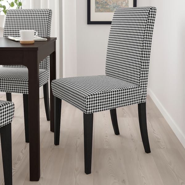 Стул, темно-коричневый/Виббербу черный-бежевый IKEA HENRIKSDAL ХЕНРИКСДАЛЬ 593.372.03 - схема-чертеж с размерами