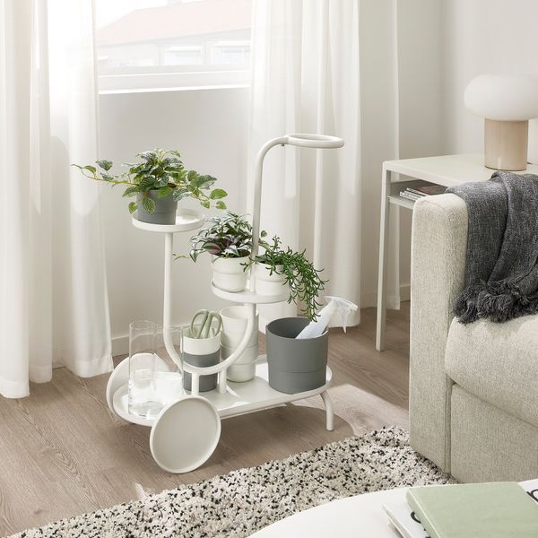 Подставка для кашпо, с колесиками, белый, 75 см IKEA CHILISTRÅN ЧИЛИСТРОН 004.922.48 - фото 5