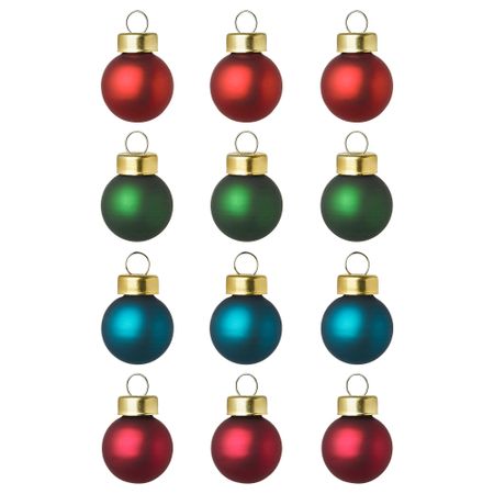 Украшение, шар ВИНТЕР 2018, красный, зеленый/синий (2 см)