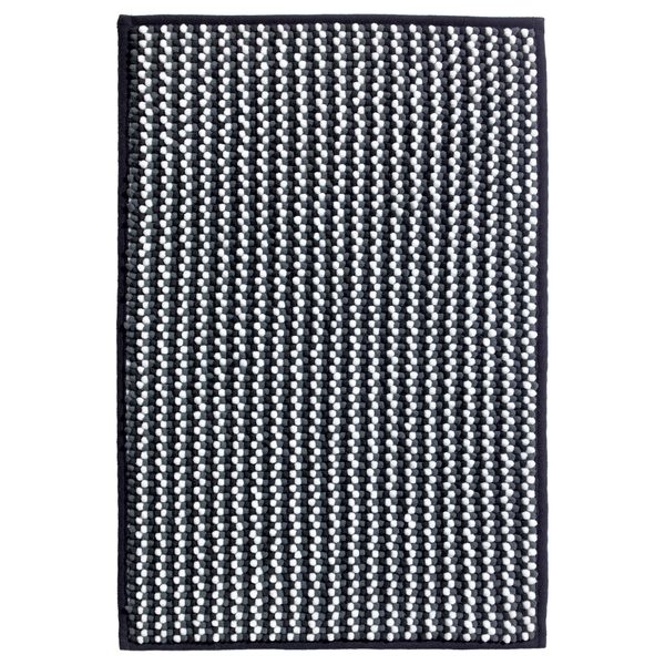 Коврик для ванной ИГГШЁН, черный/белый, серый (40x60 см) - фото 1