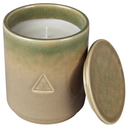 Ароматическая свеча в банке, Базилик и мята/оранжевый зеленый 10 см IKEA ОСИНЛИГ 004.610.96