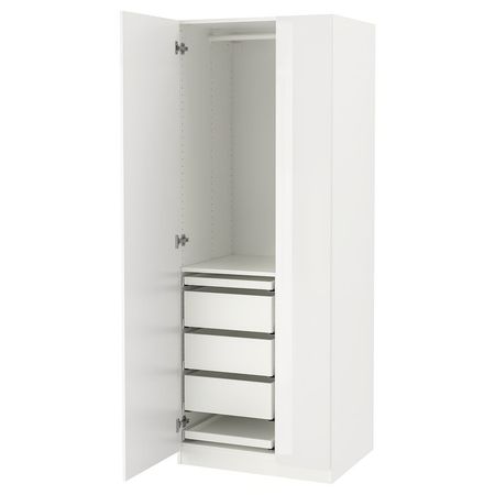PAX / FARDAL Гардероб, комбинация - белый/глянцевый/белый 75x60x201 см