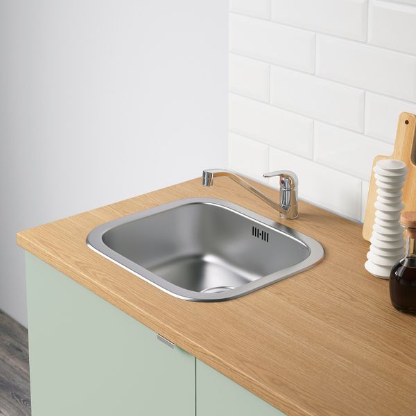 Напольный шкаф с дверцами и ящиком, серо-зеленый 120 см IKEA KNOXHULT КНОКСХУЛЬТ 104.879.77 - фото 2