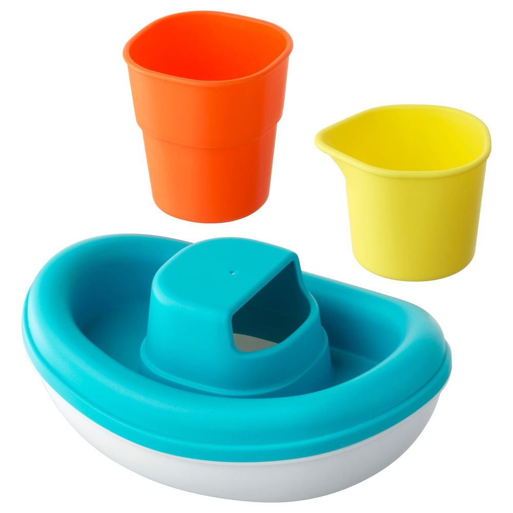 Игрушечный набор для ванны, 3 предм., лодка IKEA СМОКРИП 503.657.90 - фото 1