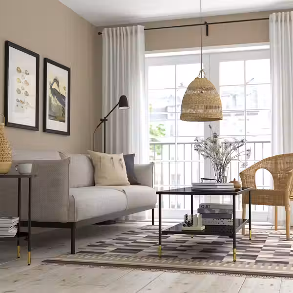 ÄSPERÖD Журнальный стол - чёрный/стекло чёрный 115x58 см - фото 2