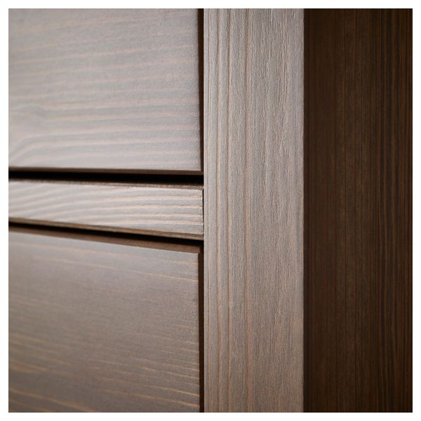 Стеллаж ХЕМНЭС, серо-коричневый (229x197 см) - схема-чертеж с размерами