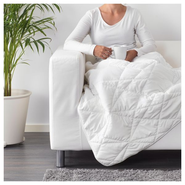 Плед ИКЕА ПС 2017, белый (120x180 см) - фото 2