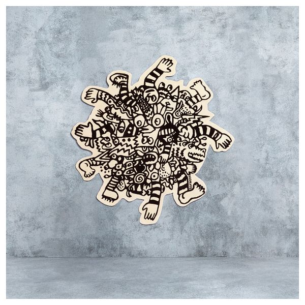 Ковер, короткий ворс, черный, белый, 200 см IKEA ИКЕА АРТ-ИВЕНТ 2019 204.353.65 - фото 5