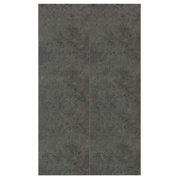 Дверца для напольного углового шкафа, 2шт, темно-серый под бетон 25x80 см IKEA KALHYTTAN КАЛЬХЮТТАН 505.217.43 - фото 1