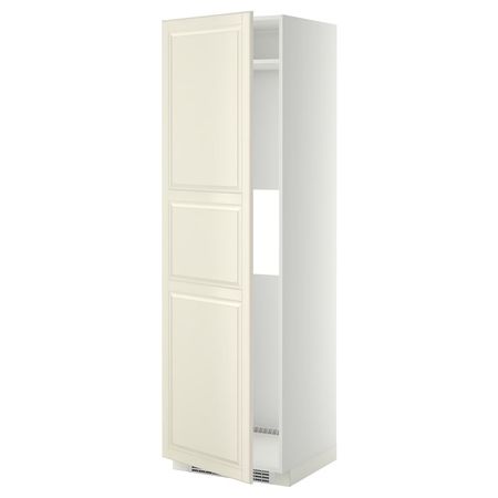 METOD Выс шкаф д/холод или мороз, с дверц - белый/Bodbyn белый с оттенком 60x60x200 см