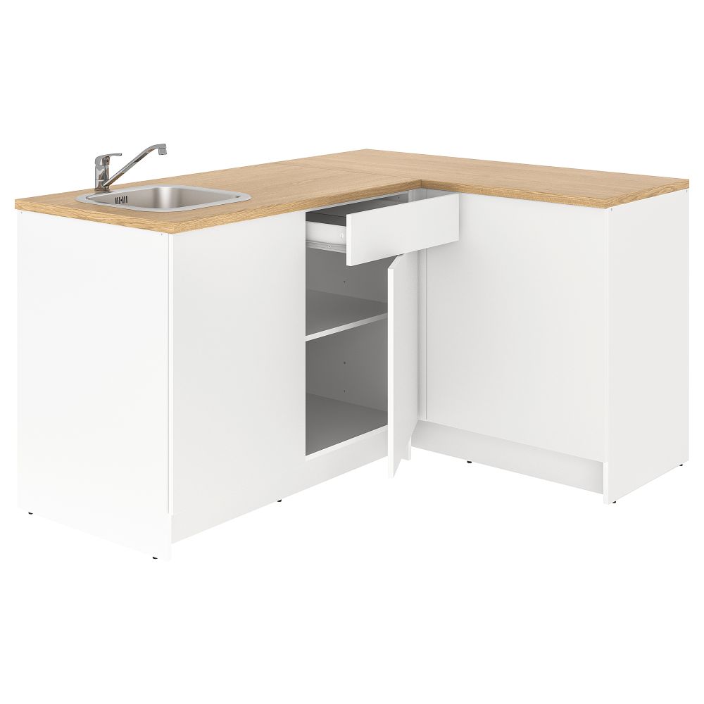 Угловая кухня, 183x122x91 см, белый IKEA KNOXHULT КНОКСХУЛЬТ 794.169.30 - фото 1