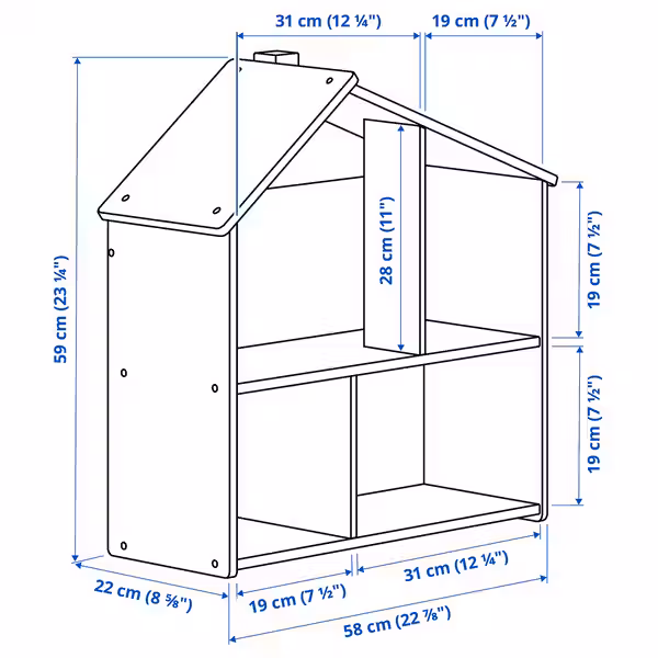 IKEA, дополнительный ракурс - схема-чертеж с размерами